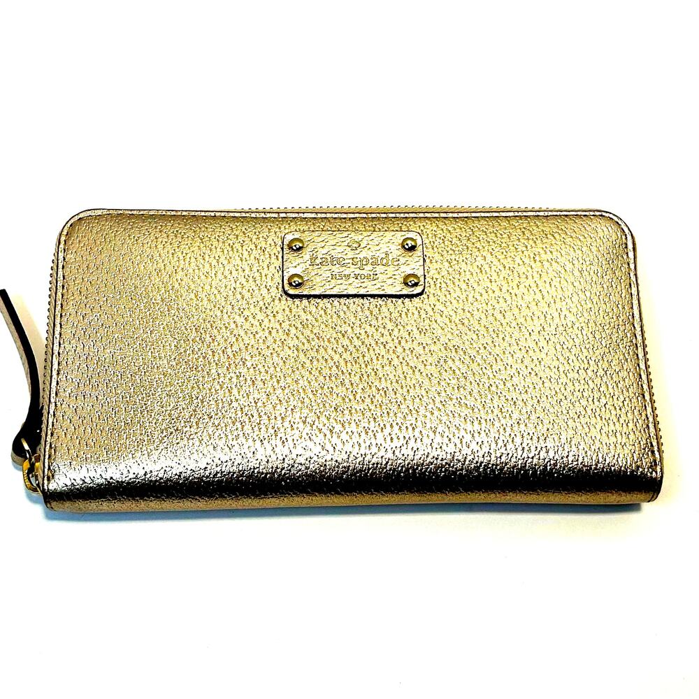 Kate Spade Wellesley Neda Zip Around Wallet Gold